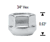 Low Pro Lug Nuts 12x1.5 Open End Bulge Conical Seat 12 x 1.5 Lugnuts x 20 pieces