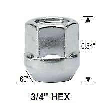 Wheel Lug Nuts 14x2 Open End Bulge Conical Tapered Seat 14 x 2 Lugnuts x 20 pcs